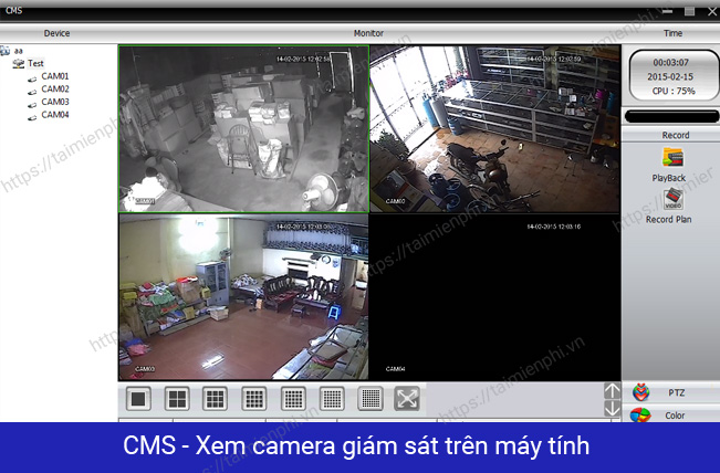 Phần Mềm CMS Plus (H.265++) Xem Camera cho Máy Tính