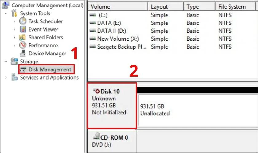 Cách khắc phục lỗi máy tính không nhận ổ cứng Win 10