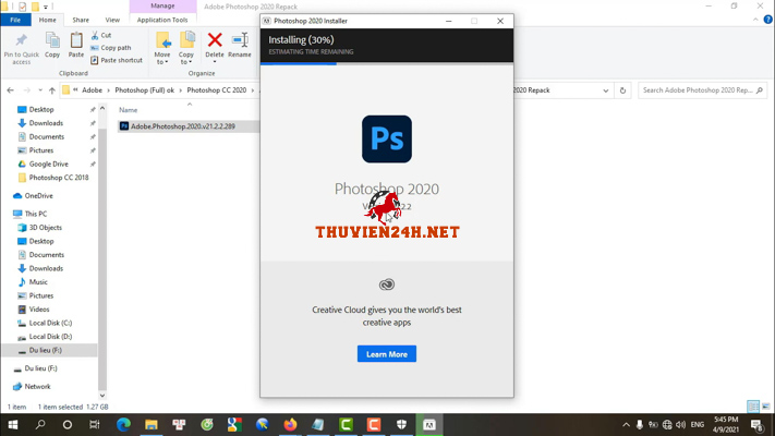 Cài đặt Photoshop CC 2020 Full Crack