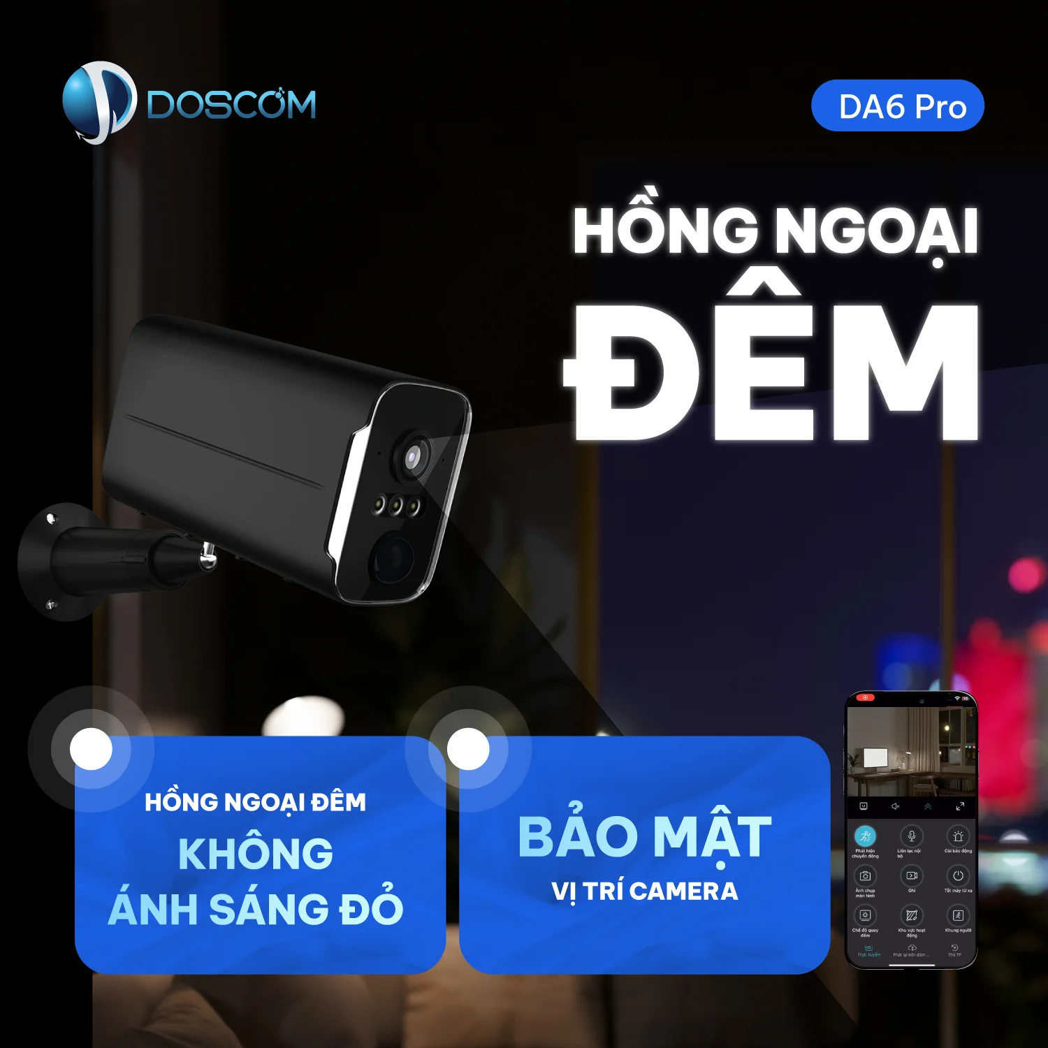 CAMERA DA6 PRO - CAM NGOÀI TRỜI PIN 90 NGÀY, HỒNG NGOẠI BAN ĐÊM KHÔNG ÁNH SÁNG ĐỎ