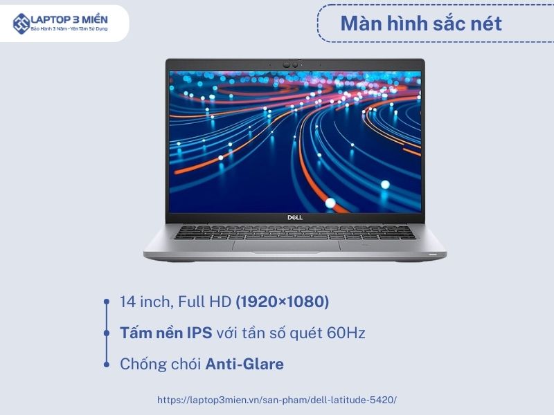 Dell Latitude 5420, Core i7-1185G7, RAM 16GB, SSD 512GB, Intel Iris Xe Graphics, 14” FHD Touch