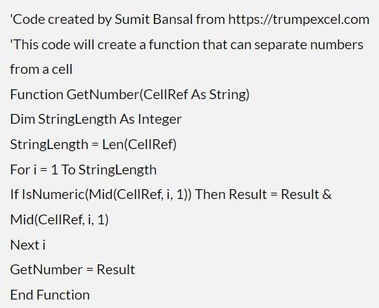 Cách tách biệt văn bản và số trong Excel