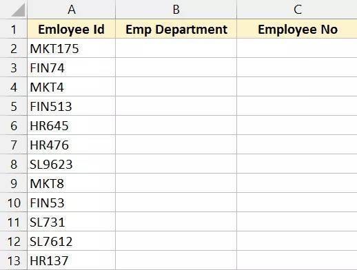 Cách tách biệt văn bản và số trong Excel