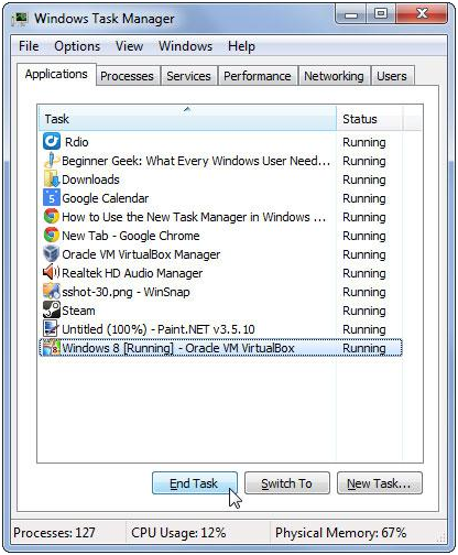 Task Manager: Công cụ xem các chương trình đang chạy trên win 7