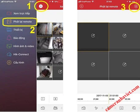 Cách xem lại camera quan sát trên điện thoại