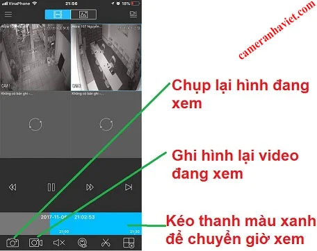 Cách xem lại camera quan sát trên điện thoại