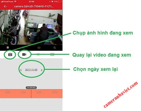 Cách xem lại camera quan sát trên điện thoại