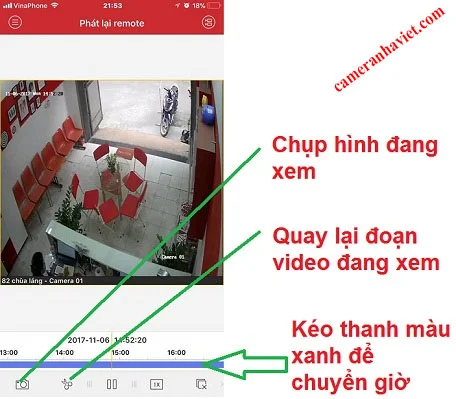 Cách xem lại camera quan sát trên điện thoại