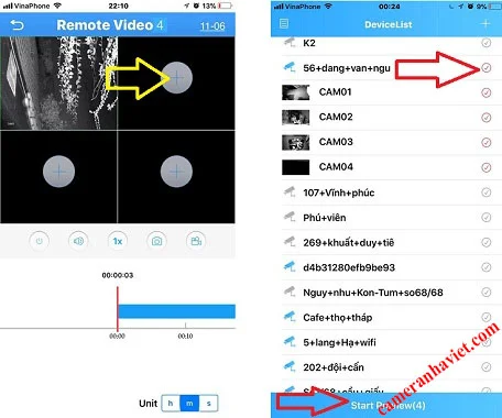 Cách xem lại camera quan sát trên điện thoại