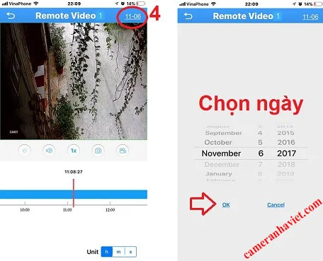 Cách xem lại camera quan sát trên điện thoại