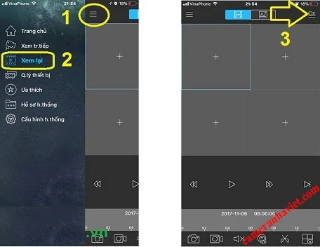 Cách xem lại camera quan sát trên điện thoại