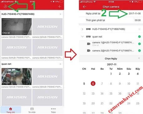 Cách xem lại camera quan sát trên điện thoại