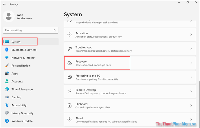 Reset Windows 11 - Khôi phục lại hệ điều hành như mới cài