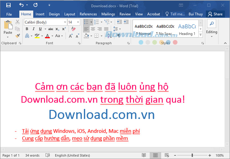 Microsoft Office 2016 2202 (16.0.14931.20132) Bộ ứng dụng văn phòng 2016 cho Windows