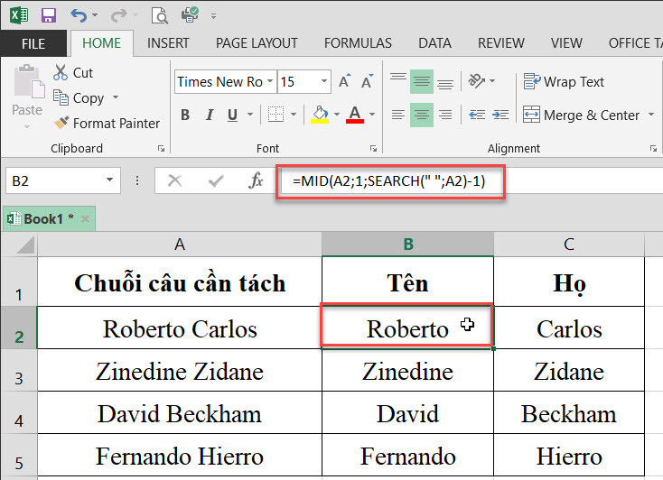 Cách dùng hàm Mid trong Excel kèm ví dụ cụ thể