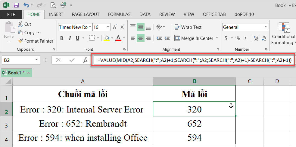 Cách dùng hàm Mid trong Excel kèm ví dụ cụ thể