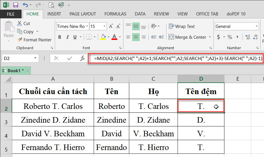 Cách dùng hàm Mid trong Excel kèm ví dụ cụ thể