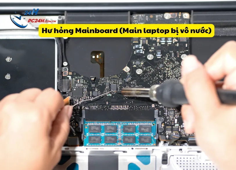 Laptop vô nước không lên nguồn phải làm sao?