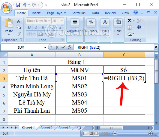 Cách sử dụng hàm VALUE trong Excel