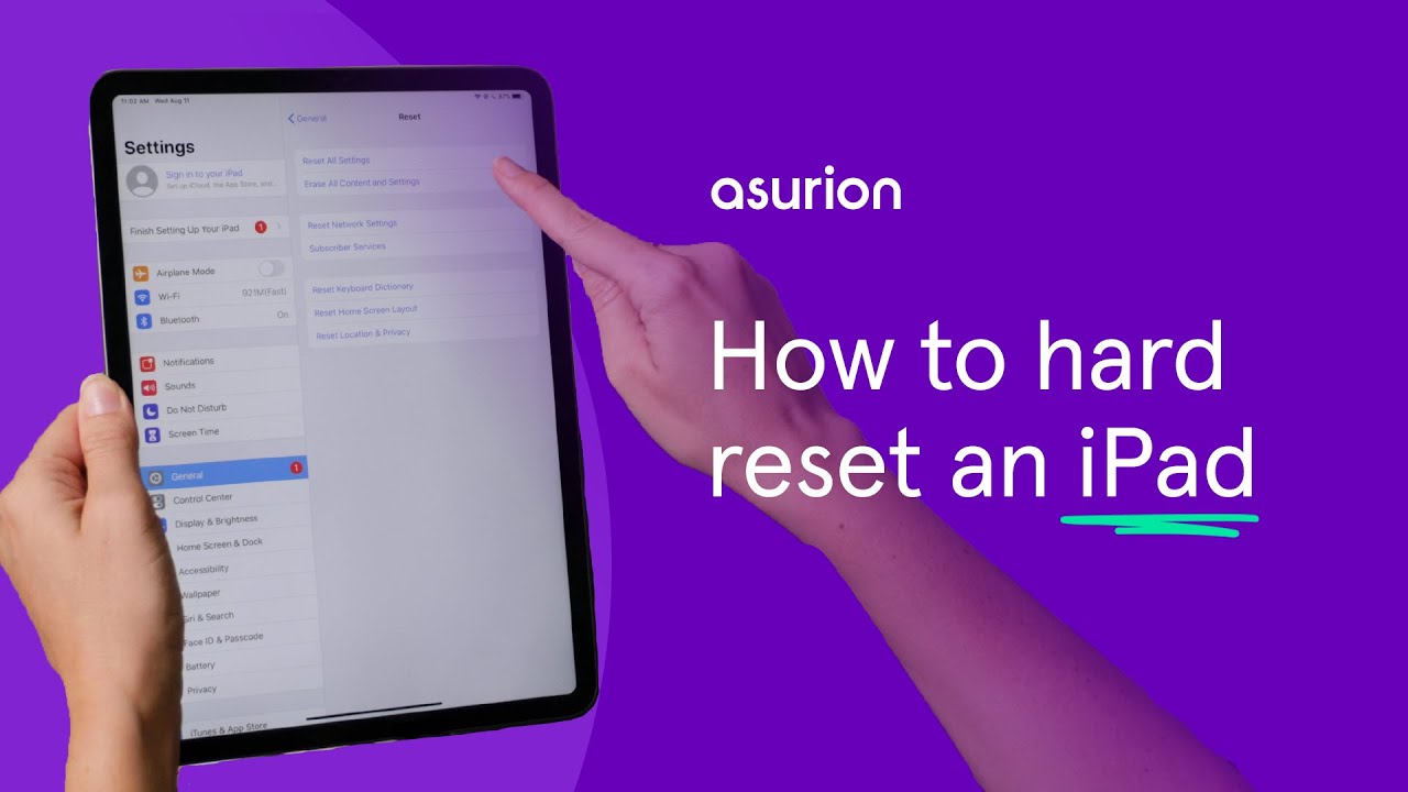 How to reset an iPad