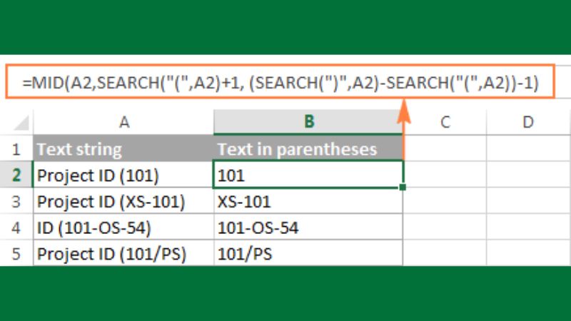 Hàm FIND và SEARCH trong Excel với các ví dụ chi tiết