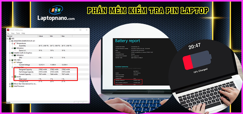 TOP 5 phần mềm kiểm tra độ chai pin laptop miễn phí chính xác nhất