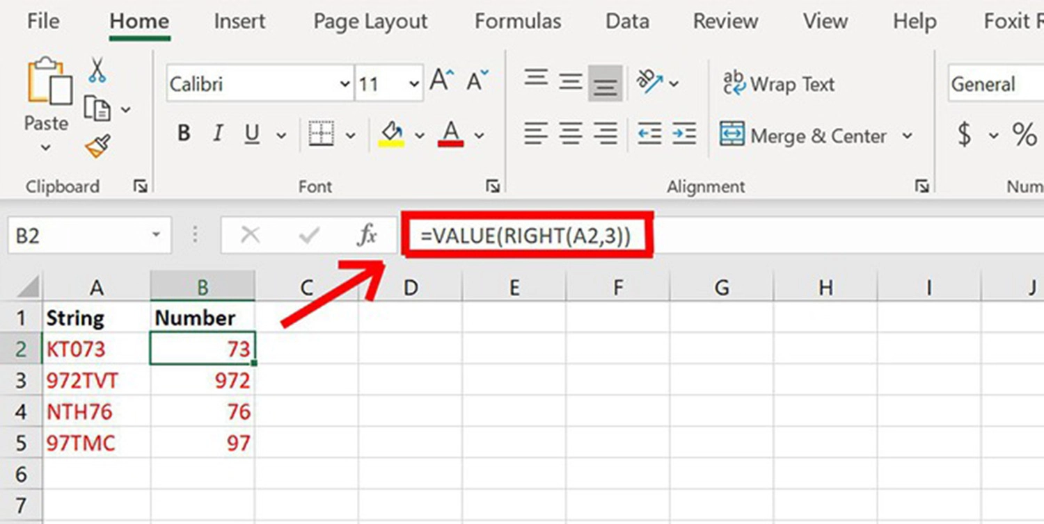 Cách sử dụng hàm VALUE trong Excel: Lấy số trong chuỗi ký tự cực dễ