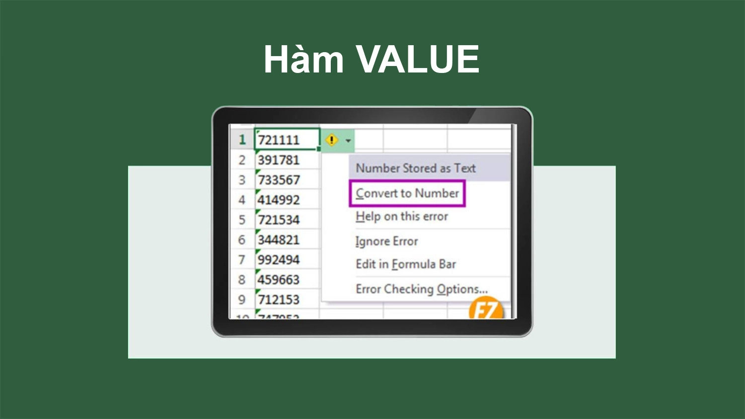 Cách sử dụng hàm VALUE trong Excel: Lấy số trong chuỗi ký tự cực dễ